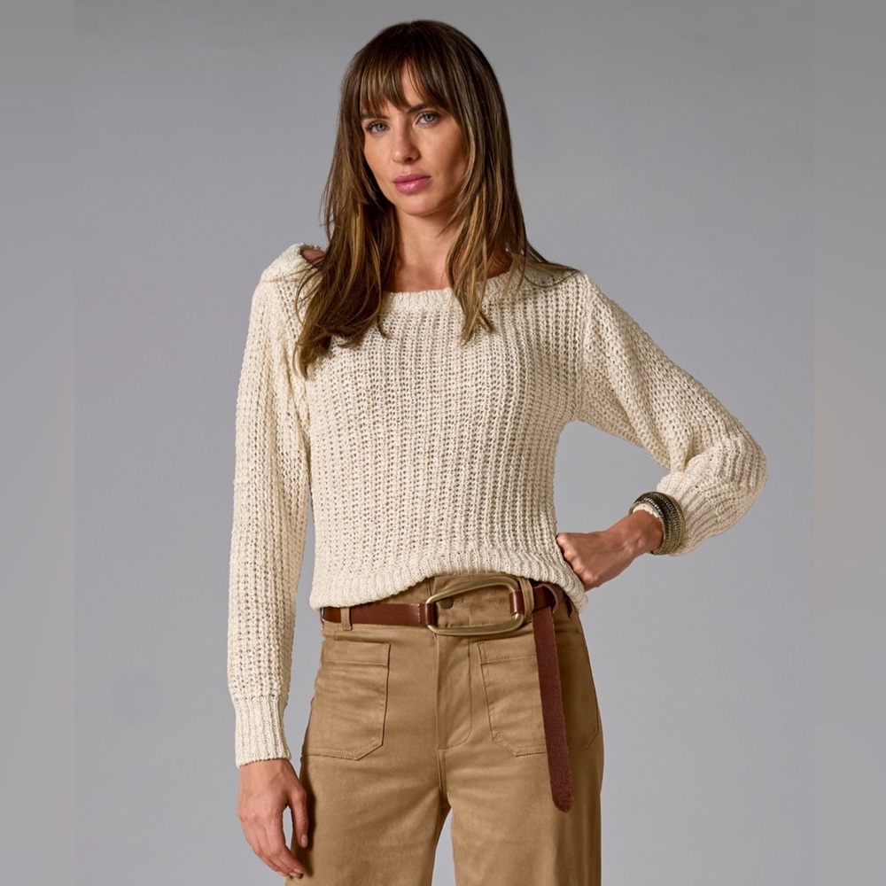 NEW without tags Boston Proper Metallic Loose Knit Sweater- Medium